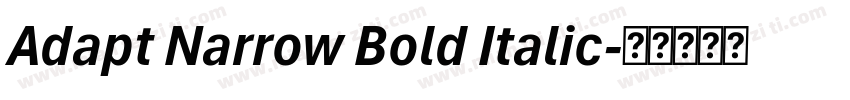 Adapt Narrow Bold Italic字体转换